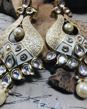Traditional Kundan semi precious Earrings