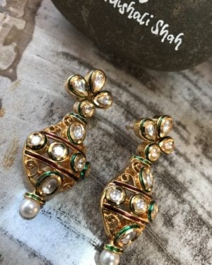 Traditional Kundan semi precious Earrings