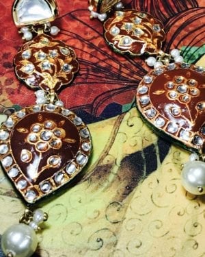 Traditional Jadau semi precious Earrings