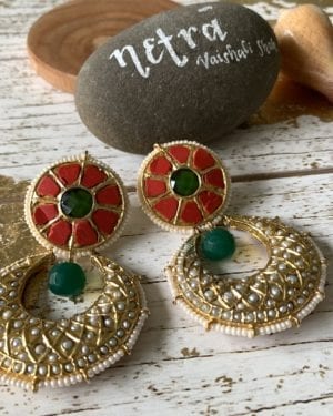 Arunima Jadau semi precious Earrings