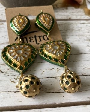 Traditional Jadau semi precious Earrings
