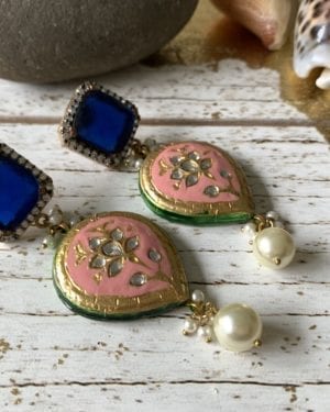 Traditional Jadau semi precious Earrings