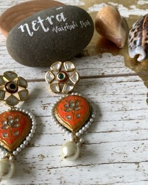 Traditional Jadau semi precious Earrings