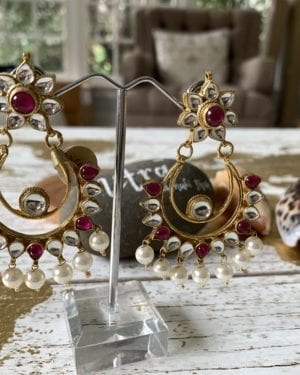 Traditional kundan stones Earrings