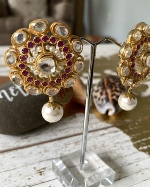 Traditional kundan stones Earrings