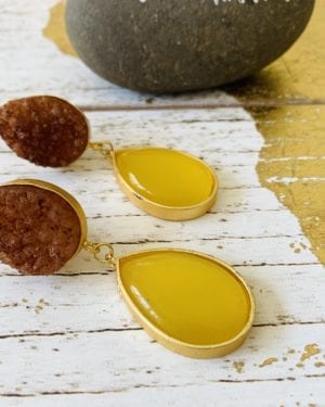 Contemporary natural stone Earrings
