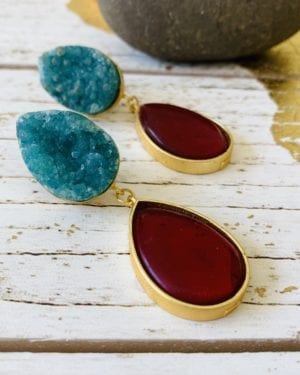 Contemporary natural stone Earrings