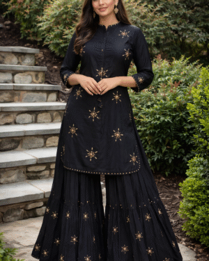 Beautiful Kurta set with gota embroidery details  Size 38 (M) - (Dupatta sold seperately)