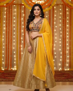 Multi Color woven embroidered saree blouse Size 38-40