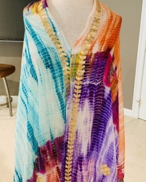 Tie Dye soft light weight gota work Dupatta