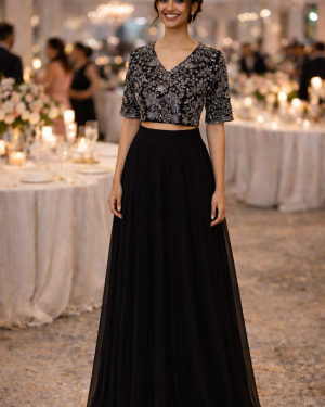 Two piece crop top and skirt set size 40 Large