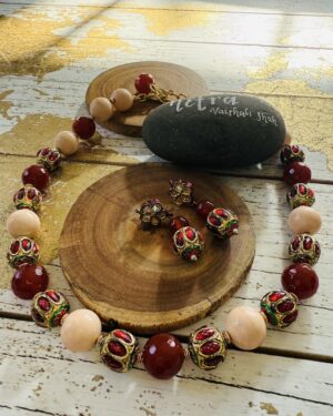 Traditional Jadau semi precious Necklace set
