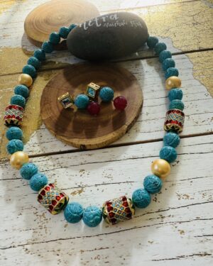Traditional Jadau semi precious Necklace set