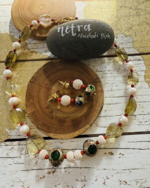 Traditional Jadau semi precious Necklace set