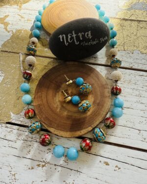 Traditional Jadau semi precious Necklace set