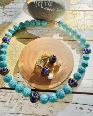 Traditional Jadau semi precious Necklace set