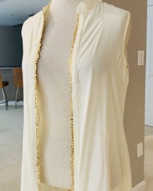 Long jacket with gota work border Size 40 Large