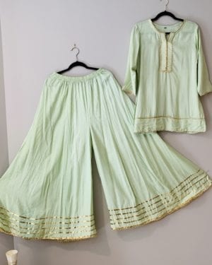 Beautiful gota work Kurta and sharara set Size 40 (L)