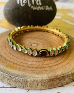 Kundan stonework bangle Size 2.2