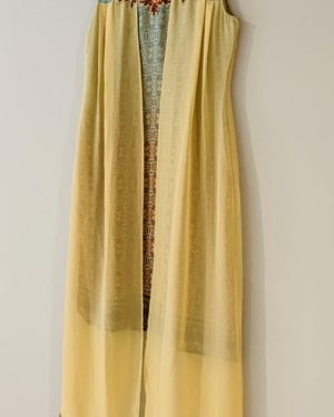 Beautiful  embroidered  full length  double layer top Size 40 (L)