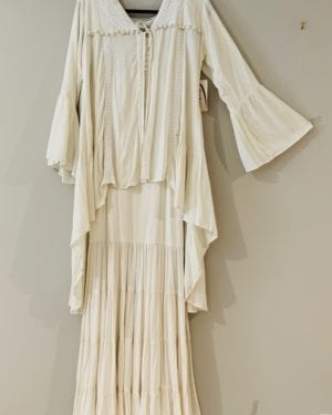 Beautiful Bohemian style two pc long dress  and jacket outfit  Size 38 Medium
