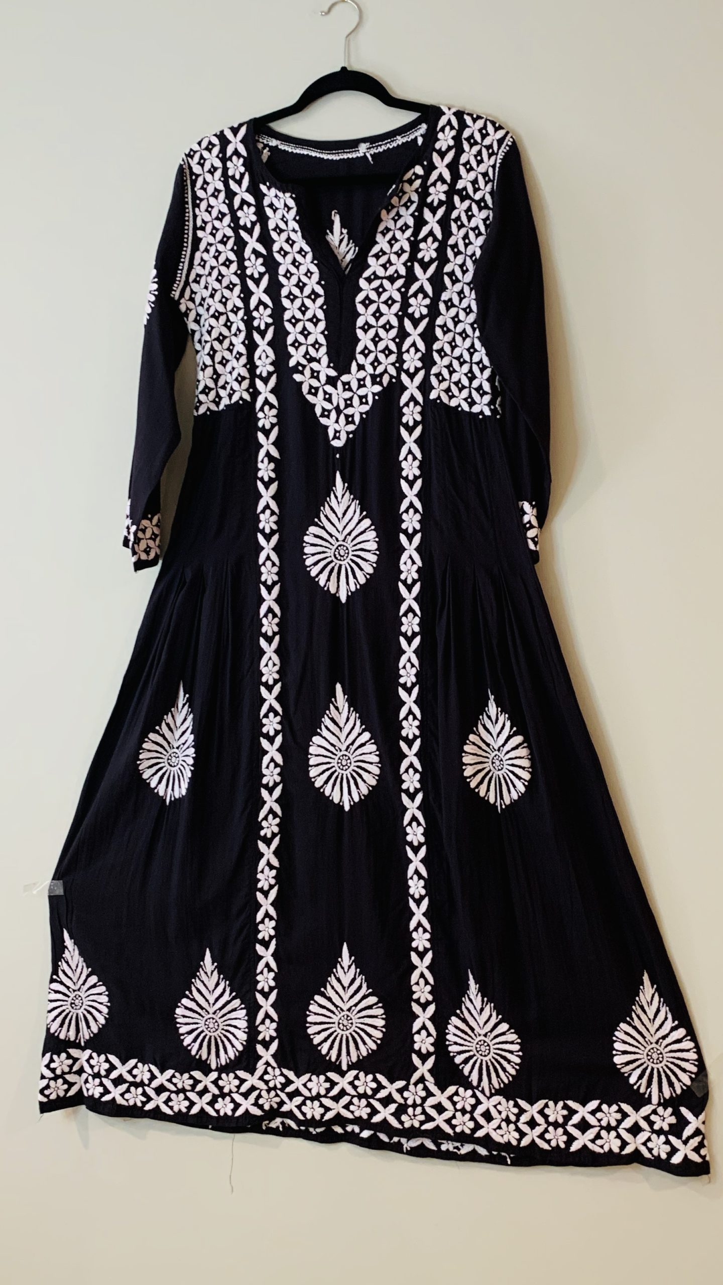Beautiful Lucknowi Maxi dress Size M 38 - NetraDesignSolutions
