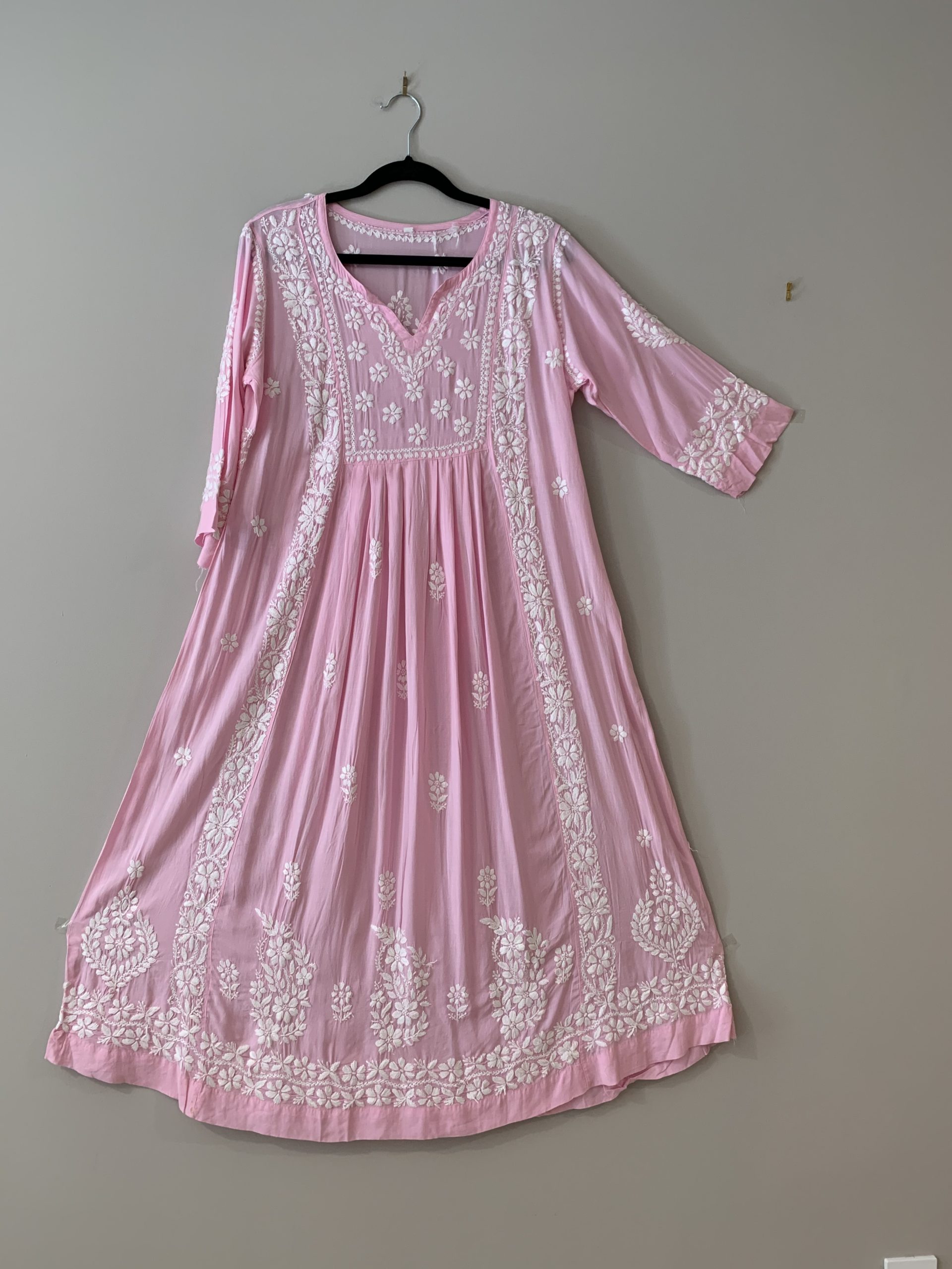Beautiful Lucknowi Maxi dress Size XL 42 - NetraDesignSolutions