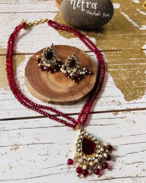 Traditional Kundan Long Necklace and earrings set