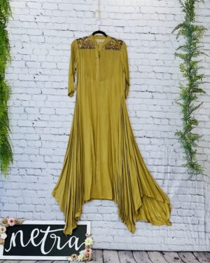 Embellished Asymmetric Long Outfit Size Large 40