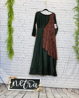 Beautiful digital print cowl style long maxi dress Size 40 Large