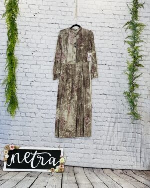 Organic Dabu print embellished long maxi dress  42 (X Large)