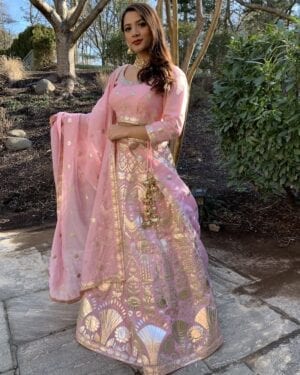 Beautiful gota embroidered Lehenga, Choli, and Dupatta Set