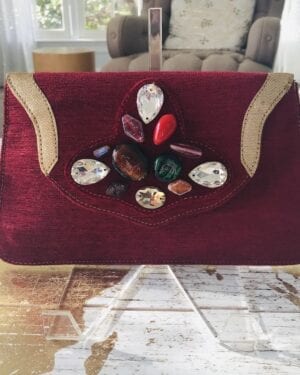 Beautiful Clutch with stone and beads
