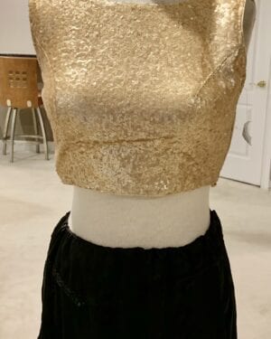 Gold sequence saree blouse Size 38-42