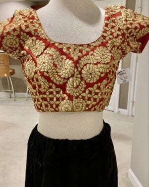 Gold embroidered saree blouse Size 38-42