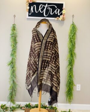Soft and Elegant Pure Chanderi Banarsi Border Dupatta