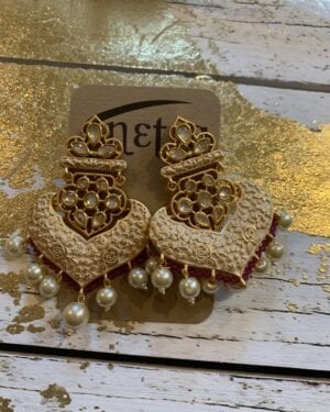 Traditional Jadau semi precious Earrings