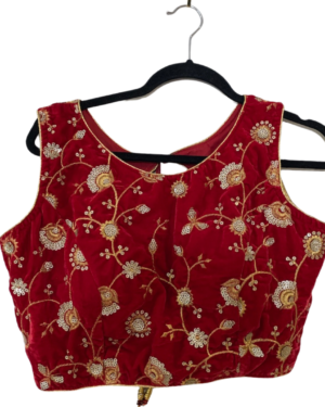 Velvet embroidered saree blouse Size 38-42