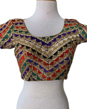 Gold embroidered saree blouse Size 38-42