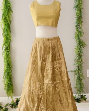 Gold Tissue fabric Saree blouse Size 36-40