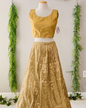 Gold Tissue fabric Saree blouse Size 36 - 40