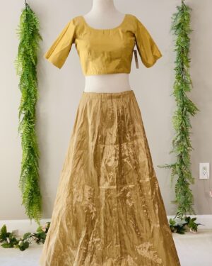Gold Tissue fabric Saree blouse Size 38 - 42