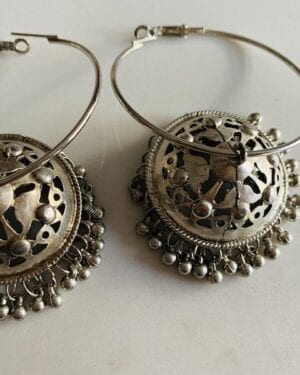 Ethnic Oxidized German Silver earrings
