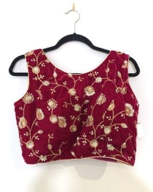 Velvet embroidered saree blouse Size 38-42