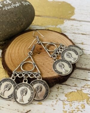 Ethnic Oxidized German Silver earrings