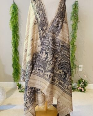 Pure Tusser Madhubani silk Dupatta
