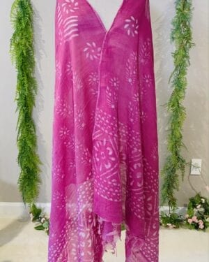 Pure cotton  dabu print dupatta