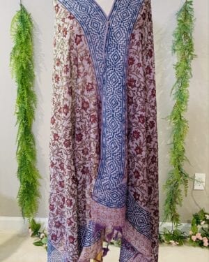 Pure cotton Ajrakh print dupatta