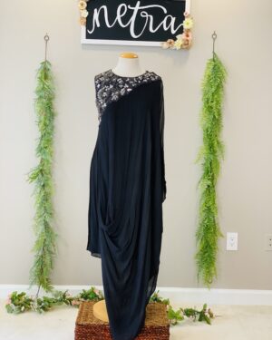 Indo western Cowl Drape Size 40