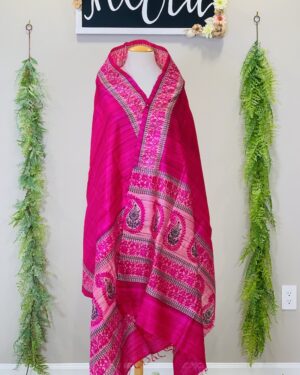 Pure Tusser Madhubani silk Dupatta